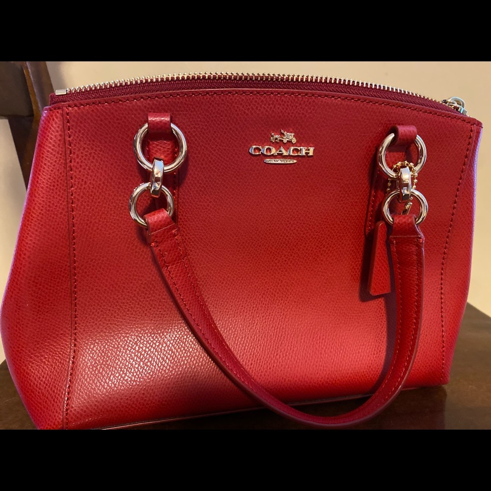 Coach small red handbag!  Brand New!